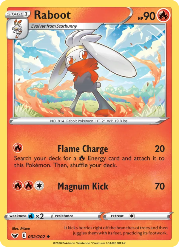 Raboot Pokémon card