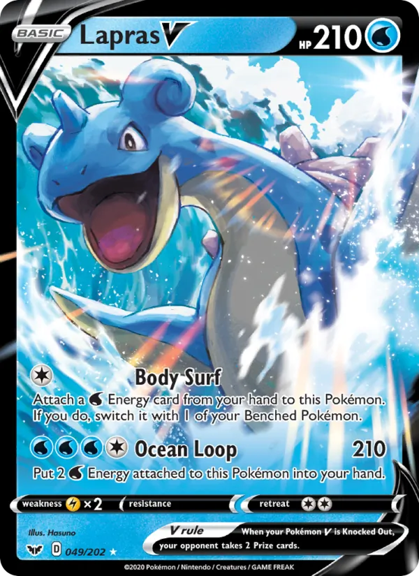 Lapras V Pokémon card