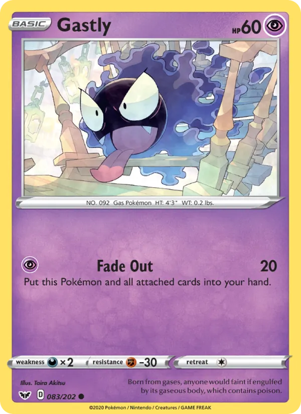 Gastly Pokémon card