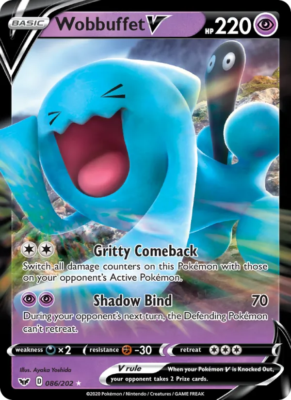 Wobbuffet V Pokémon card