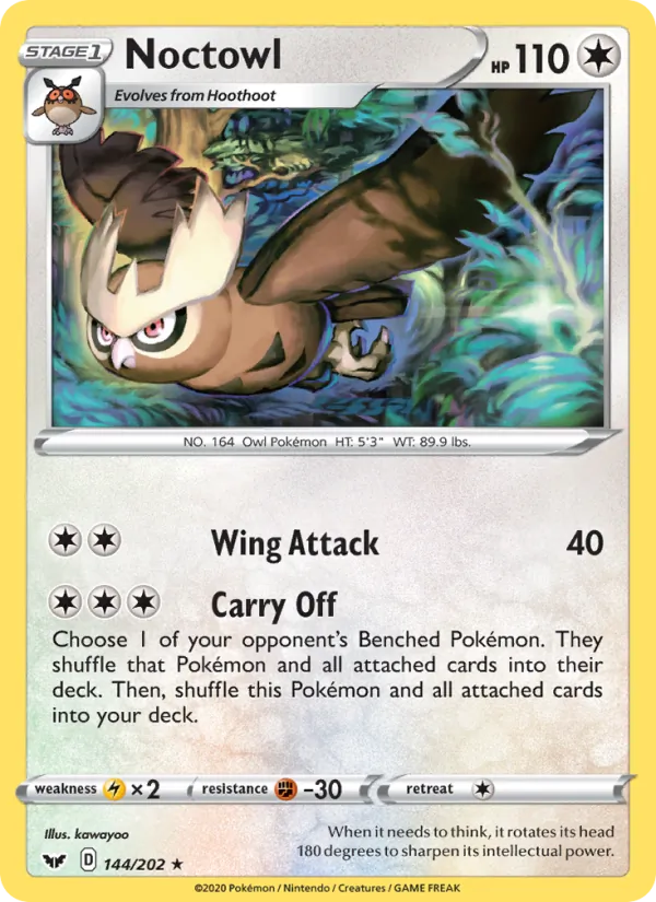 Noctowl Pokémon card