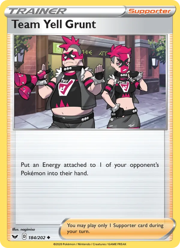 Team Yell Grunt card