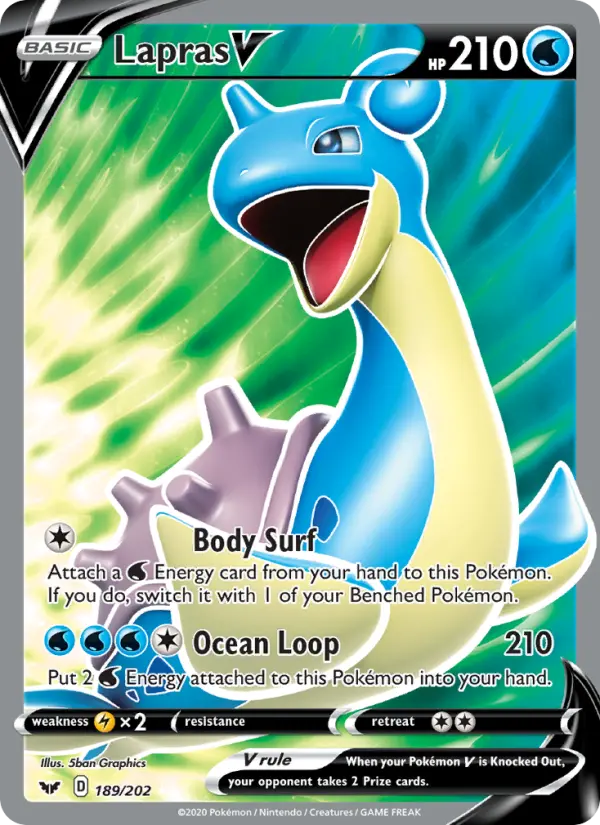 Lapras V Pokémon card