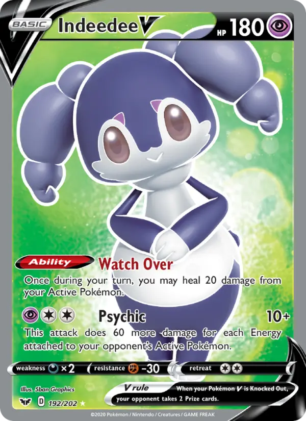 Indeedee V Pokémon card