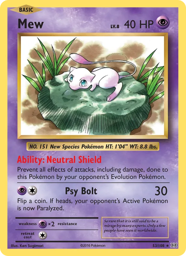 Mew Pokémon card