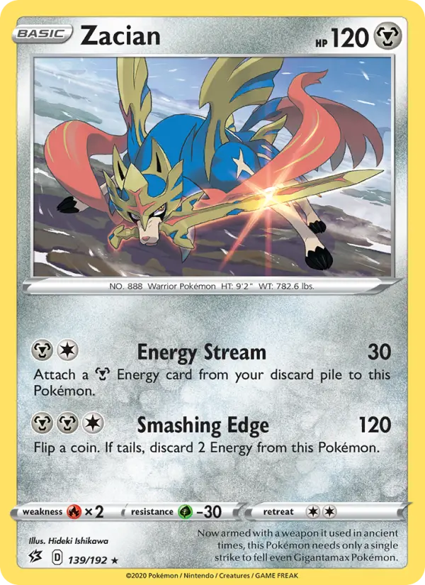 Zacian Pokémon card