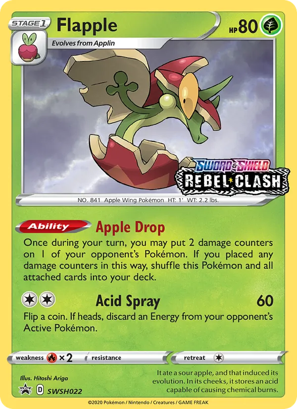 Flapple Pokémon card