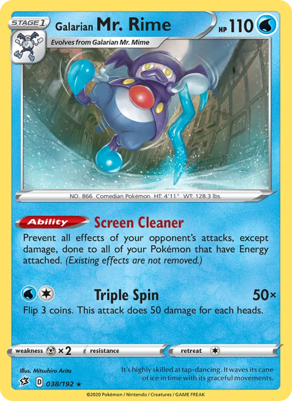 Galarian Mr. Rime Pokémon card