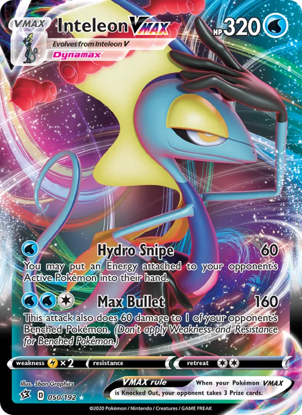 Inteleon VMAX Pokémon card