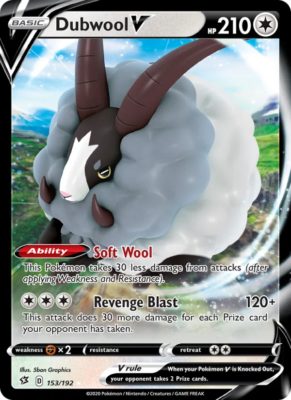 Dubwool V Pokémon card