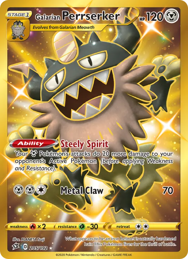 Galarian Perrserker Pokémon card