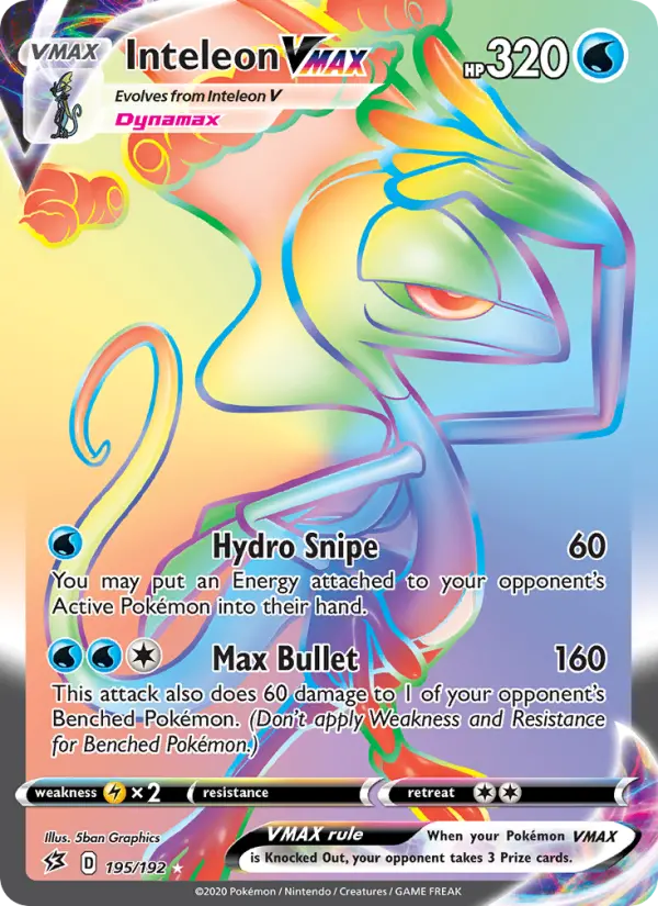 Inteleon VMAX Pokémon card