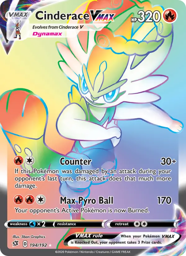 Cinderace VMAX Pokémon card