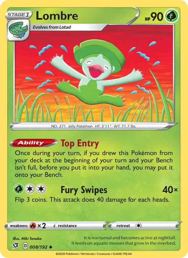 Lombre Pokémon card