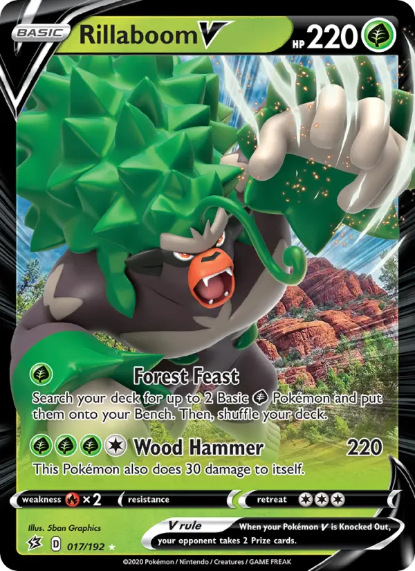 Rillaboom V Pokémon card