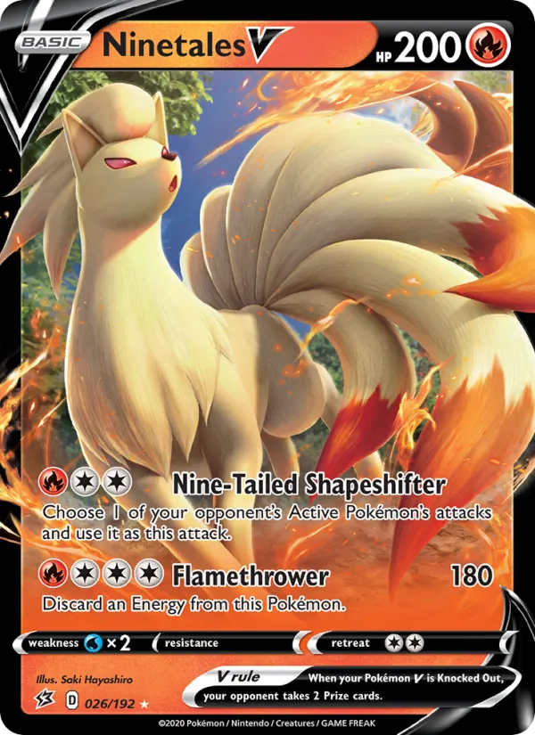 Ninetales V Pokémon card