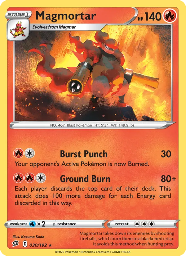 Magmortar Pokémon card