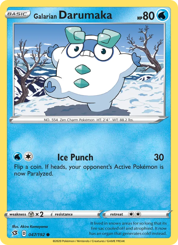 Galarian Darumaka Pokémon card