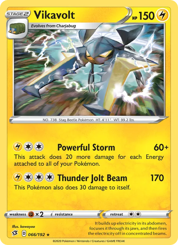 Vikavolt Pokémon card