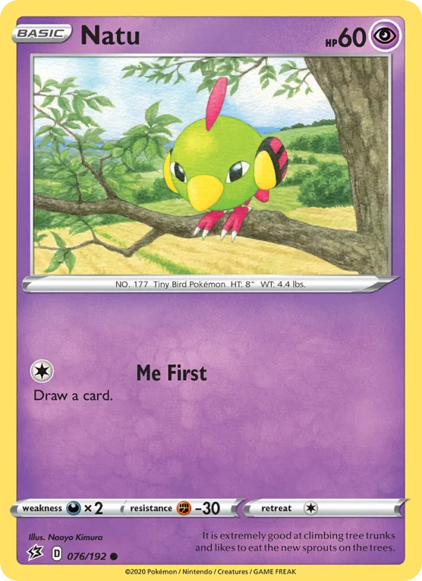 Natu Pokémon card