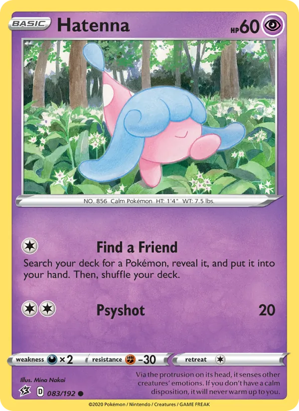Hatenna Pokémon card
