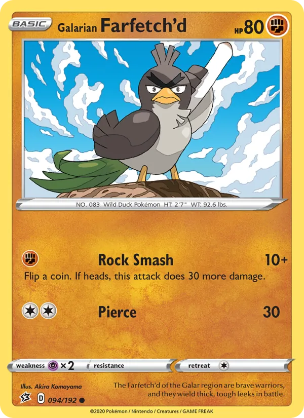 Galarian Farfetch'd Pokémon card