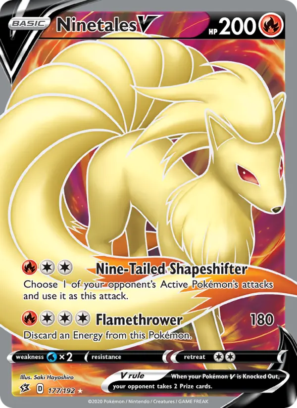 Ninetales V Pokémon card