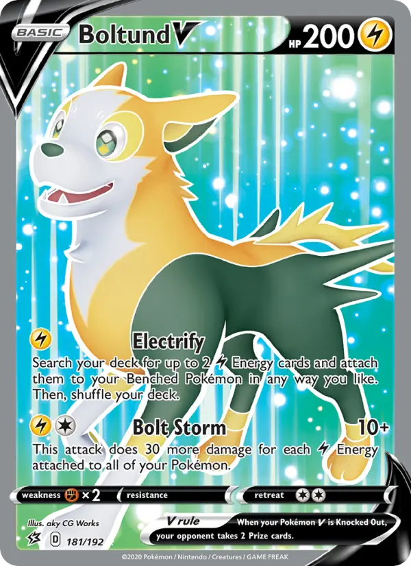 Boltund V Pokémon card