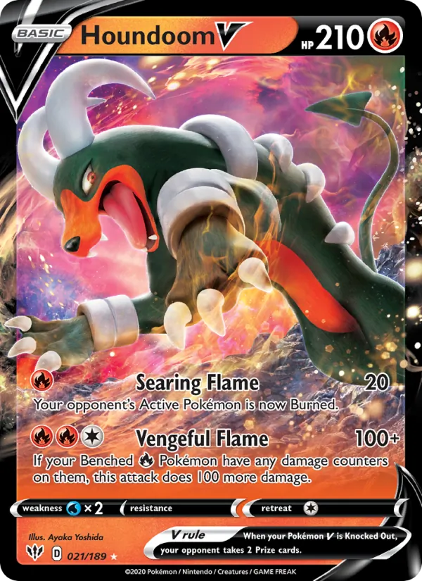 Houndoom V Pokémon card
