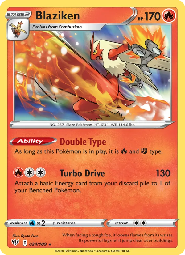 Blaziken Pokémon card