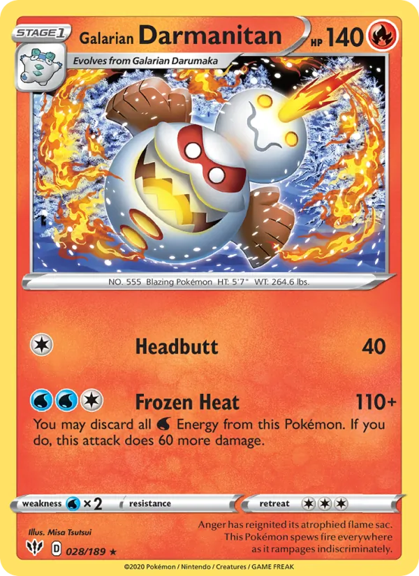 Galarian Darmanitan Pokémon card