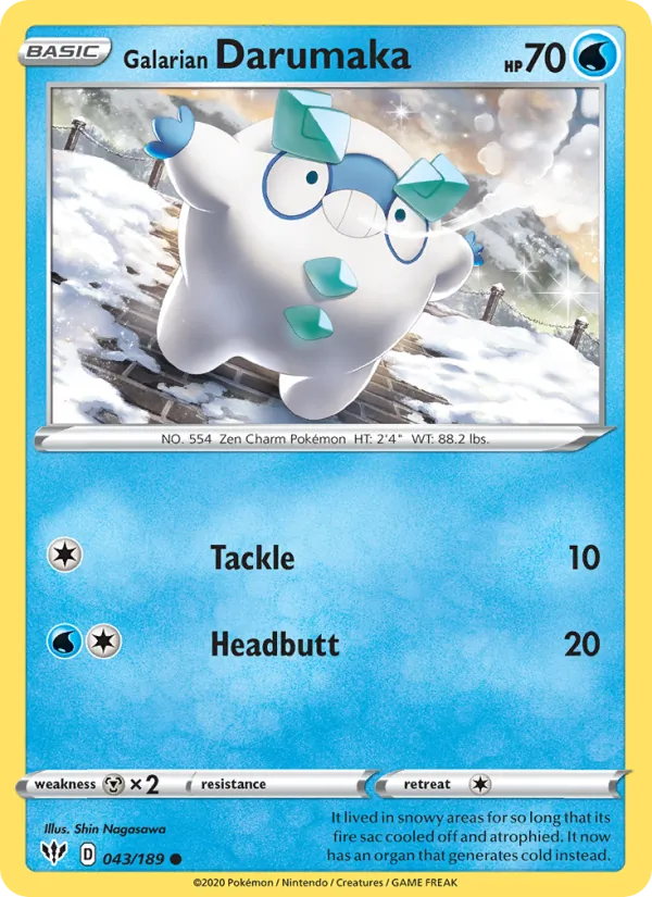 Galarian Darumaka Pokémon card