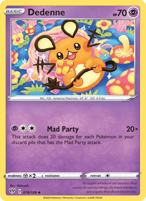 Dedenne Pokémon card