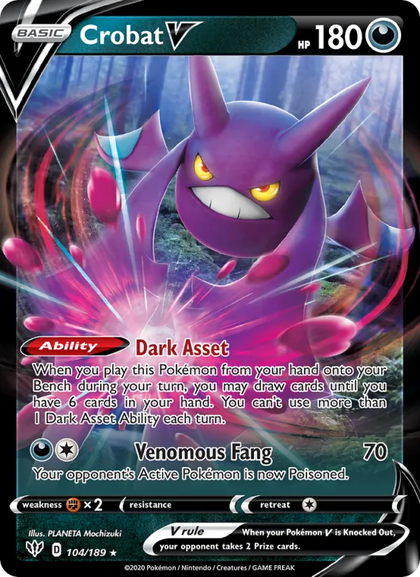 Crobat V Pokémon card