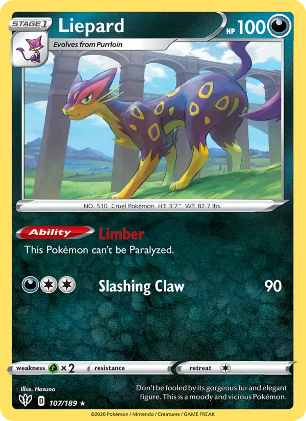 Liepard Pokémon card