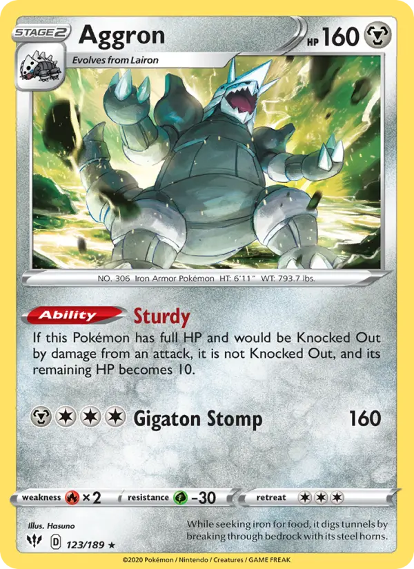 Aggron Pokémon card