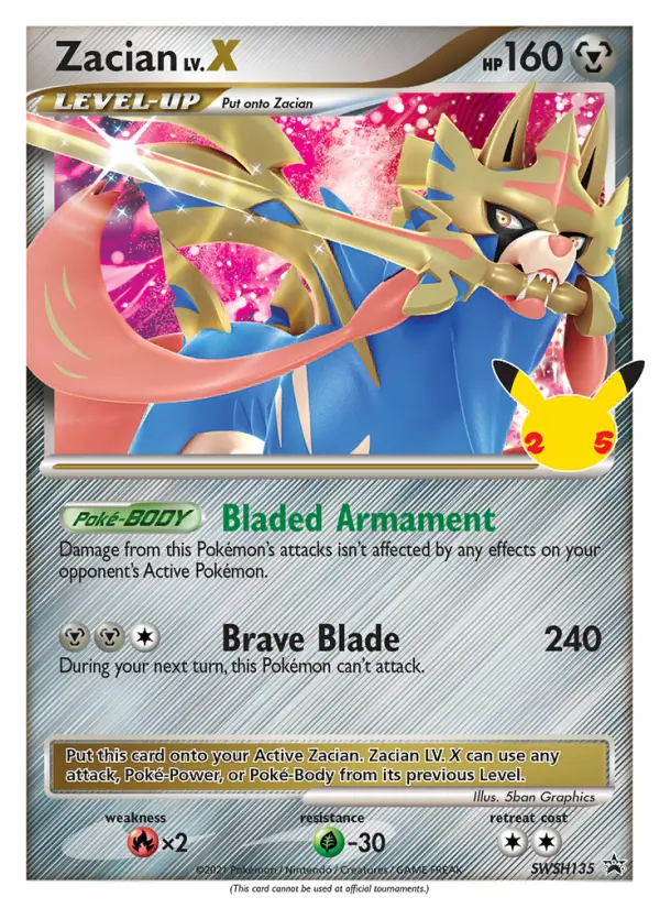 Zacian Pokémon card