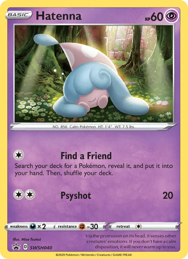 Hatenna Pokémon card