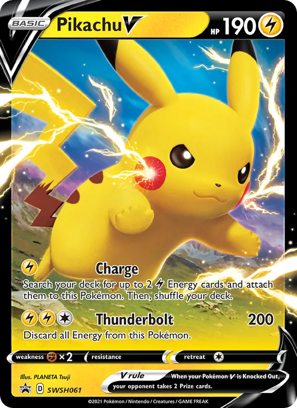 Pikachu V Pokémon card
