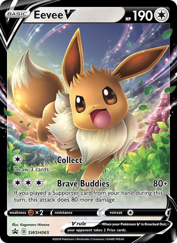 Eevee V Pokémon card