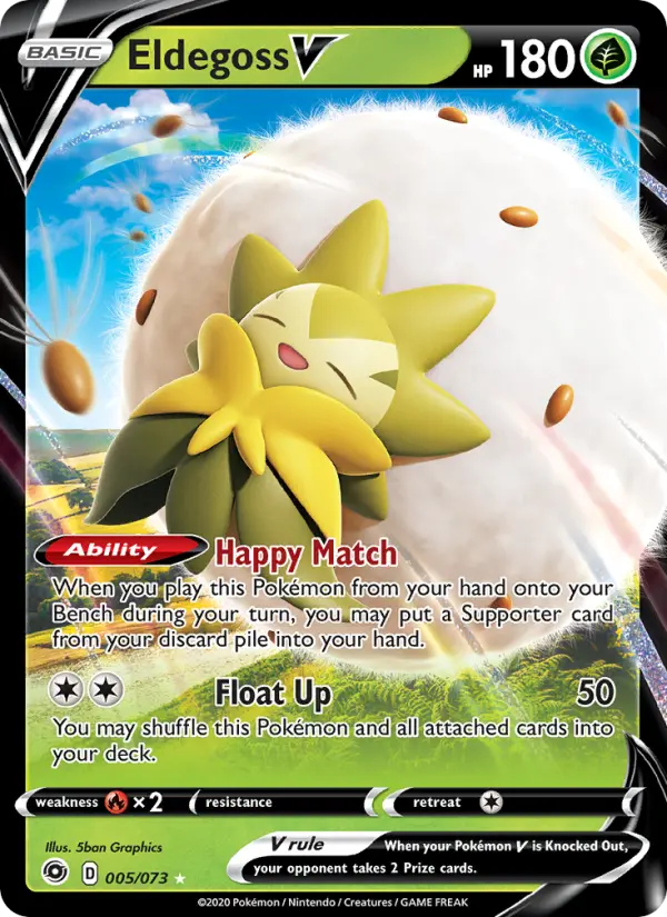 Eldegoss V Pokémon card