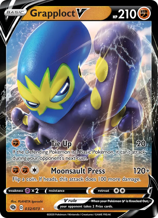 Grapploct V Pokémon card