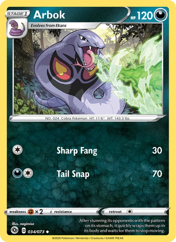 Arbok Pokémon card