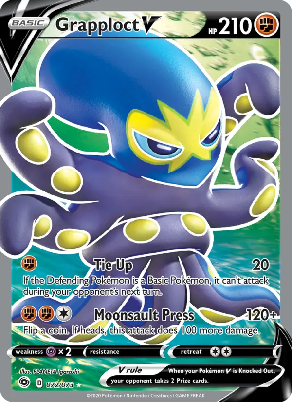 Grapploct V Pokémon card