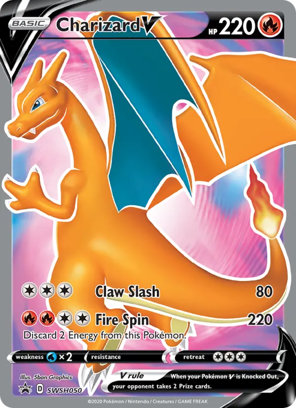 Charizard V Pokémon card