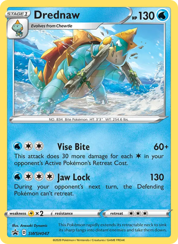 Drednaw Pokémon card