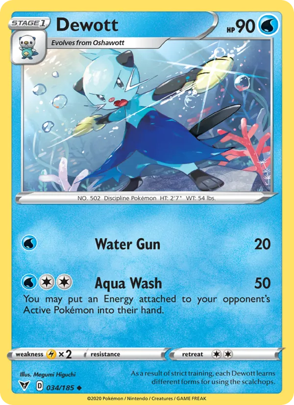 Dewott Pokémon card