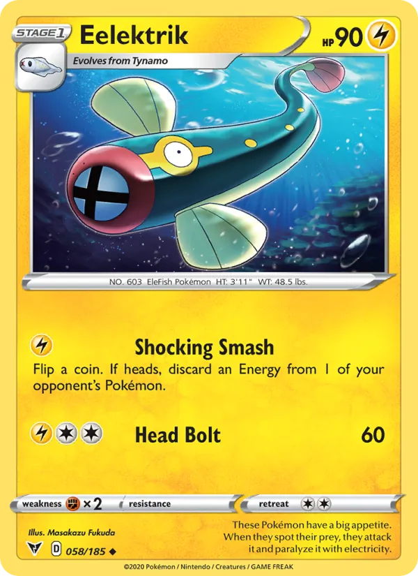Eelektrik Pokémon card