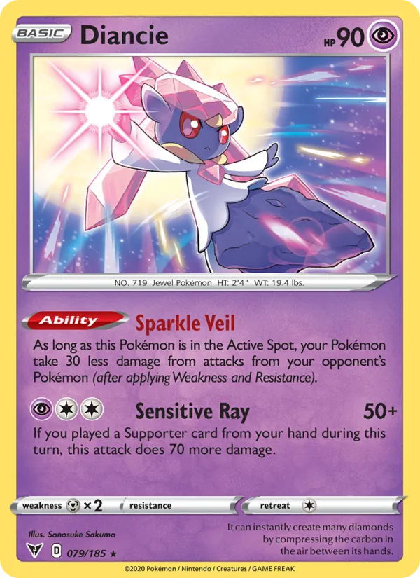 Diancie Pokémon card