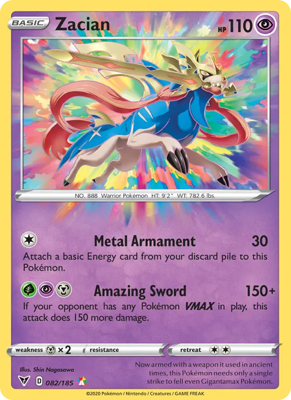 Zacian Pokémon card